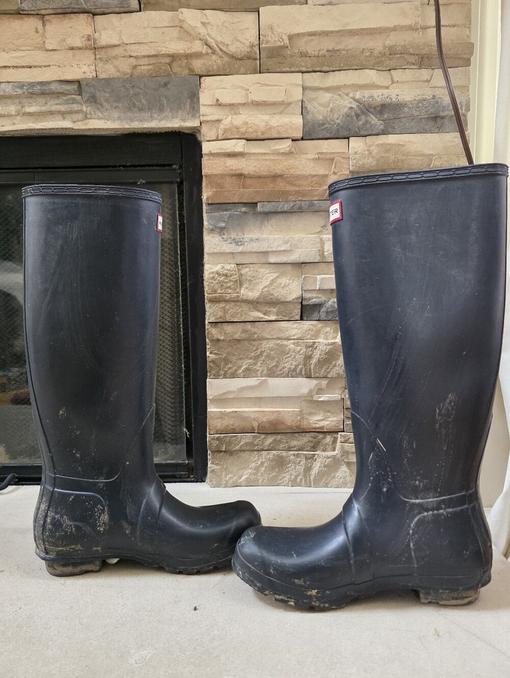 Hunter Women's Original Tall Rain Boots Black Knee High 7M/8F - Picture 9 of 13